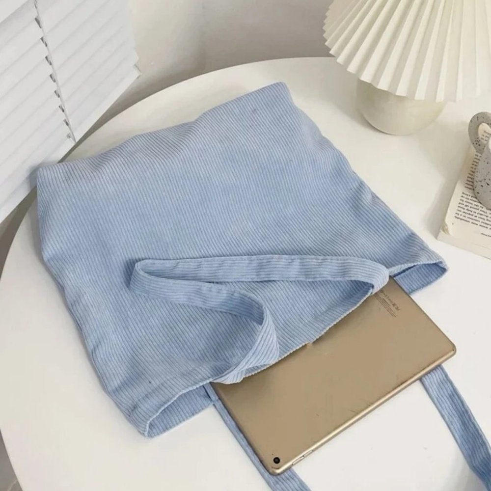Corduroy Tote Bag / Shopping Bag / Handbag / Corduroy Bag / Women Shoulder Bag /